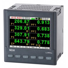 LUMEL 以太網功能的1相和3相網絡參數表ND30系列