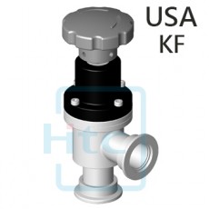 HTC 手動式真空角閥KF法蘭無波紋管系列